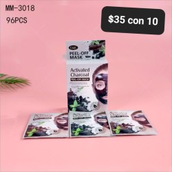 MASCARILLA NEGRA CARBON ACTIVADO (10 PZAS)