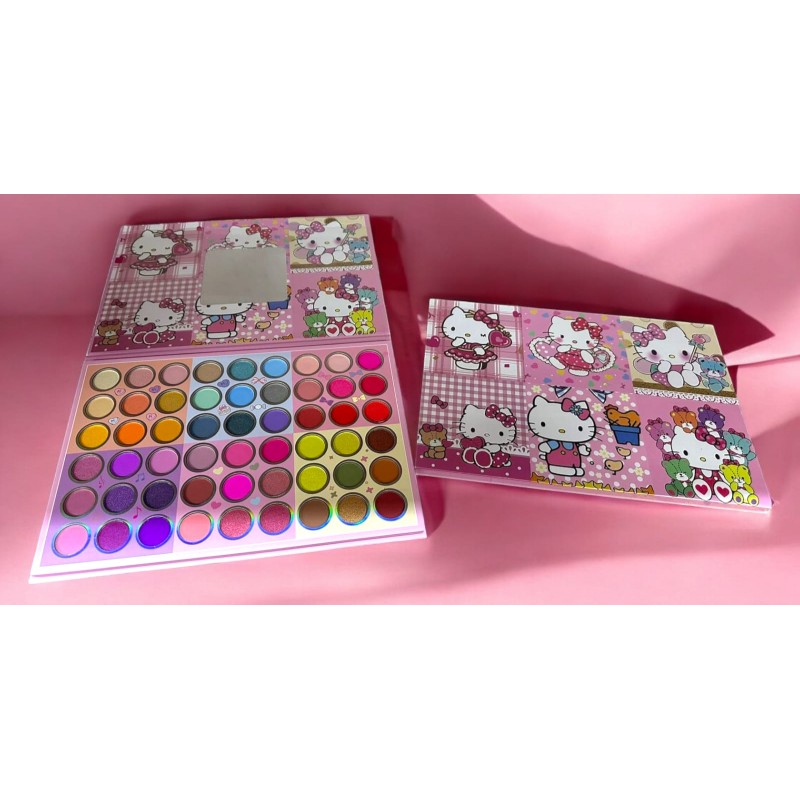 PALETA DE SOMBRAS KITTY GRANDE CON ESPEJO (1 PZA)