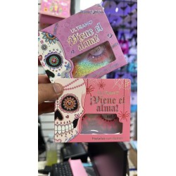 PESTAÑAS CON PIEDRA DIA DE MUERTOS (12 PZ)