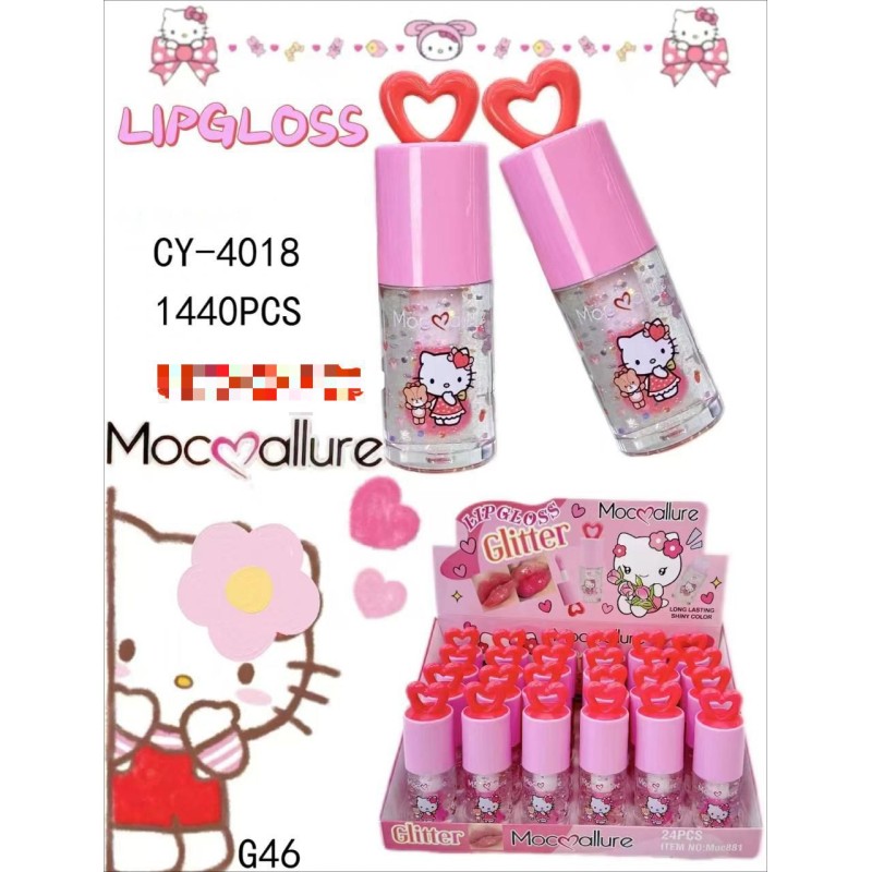 LIP GLOSS BROCHA ANCHA KITTY (24 PZ)