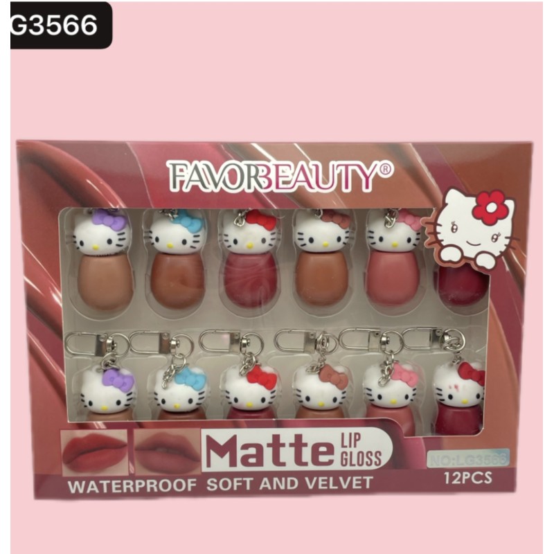 LABIAL MATTE KITTY (12 pz )
