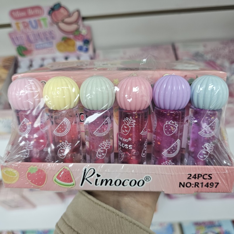 GLOSS TAPA REDONDA FRUTA (24 PZAS)