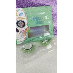 PESTAÑAS CON PIEDRA DIA DE MUERTOS ULTRAMO (12 PZ)