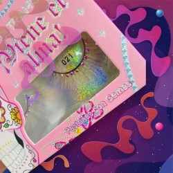 PESTAÑAS CON PIEDRA DIA DE MUERTOS ULTRAMO (12 PZ)