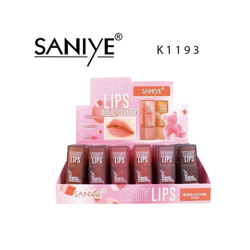LABIAL EN BARRA MATTE 24 PZ SANIYE