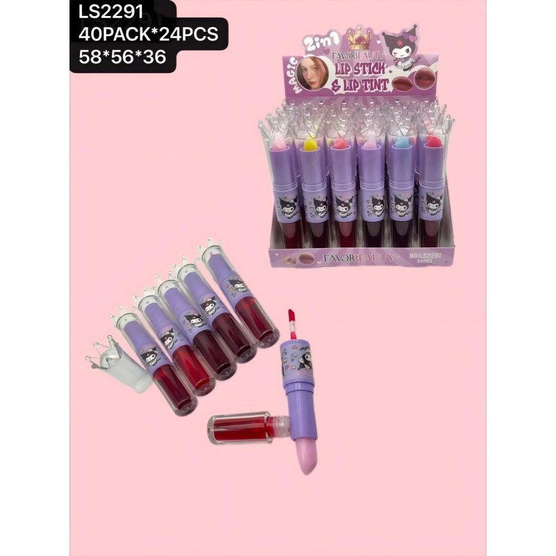 TINTA Y BALSAMO DOBLE KUROMI (24 PZ)