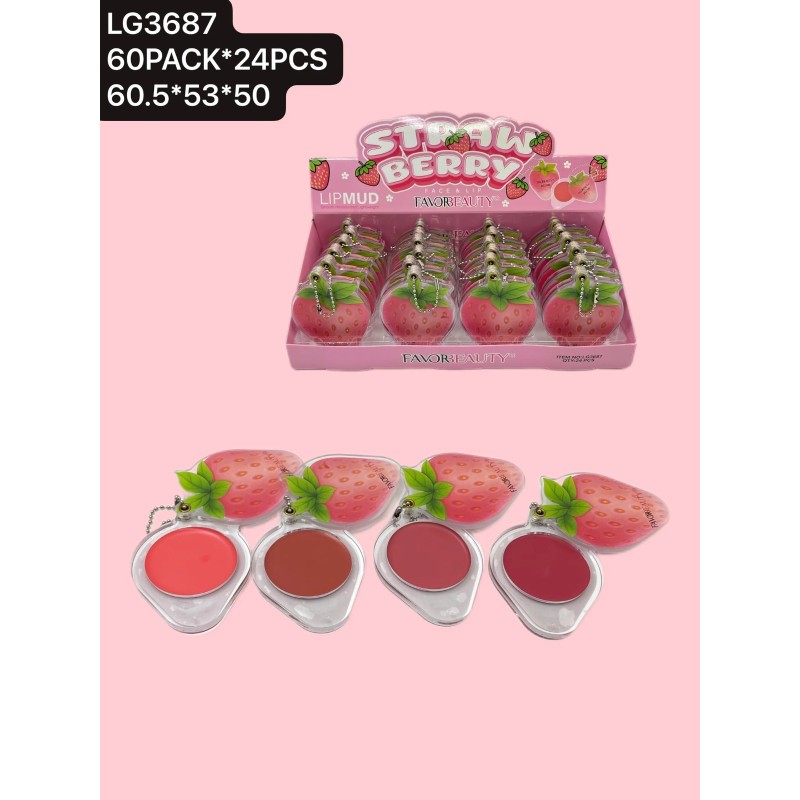 RUBOR Y GLOSS DE FRESA (24 PZ)