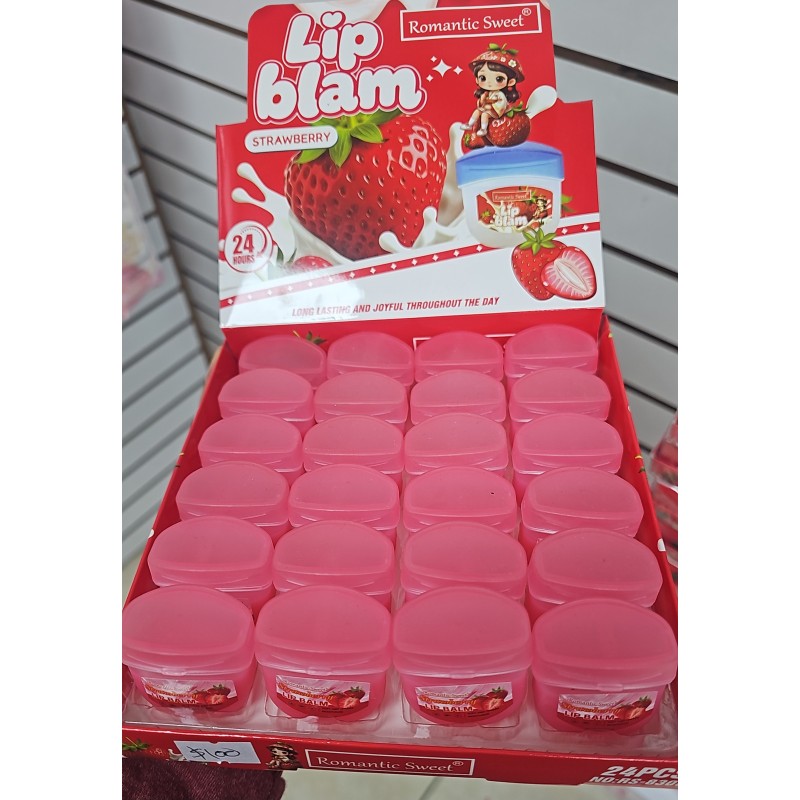 Lip Balm Fresa vaselina (24 pza)1