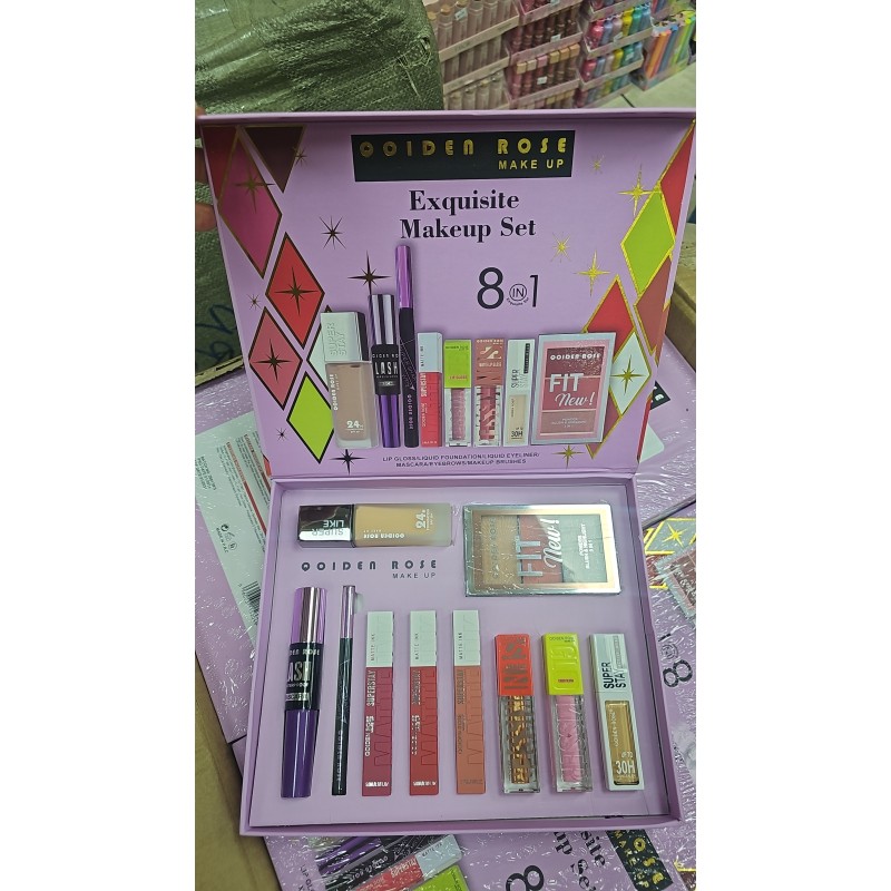 Kit de maquillaje Qoiden rose (8 en 1)