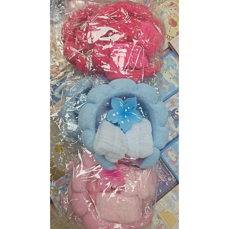 Conjunto Diadema Muñequeras Pinza (12 pza)