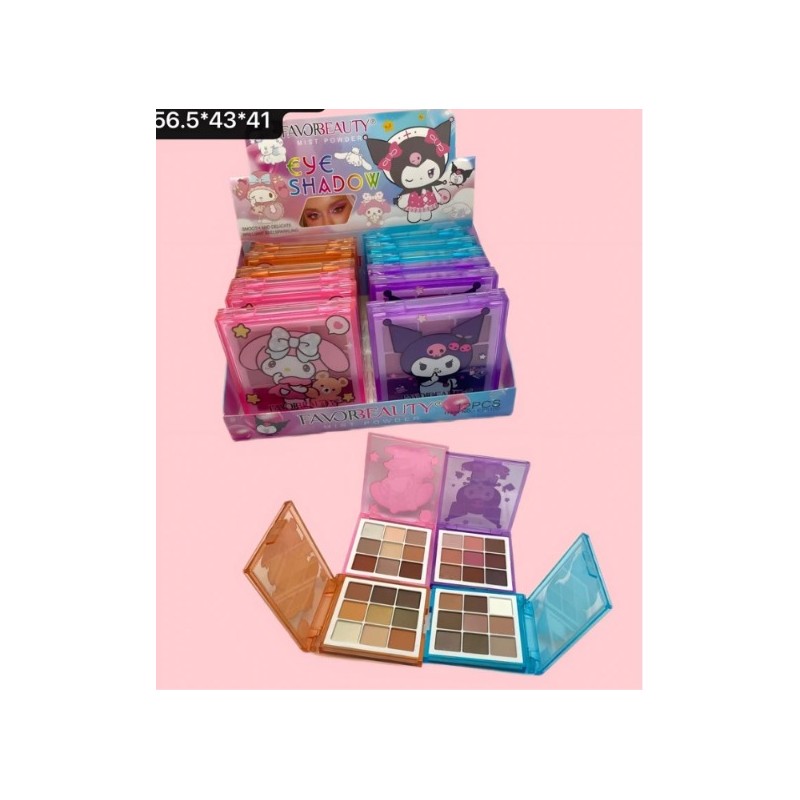 PAQUETE DE SOMBRAS SANRIO FAVOR (12 PZAS)