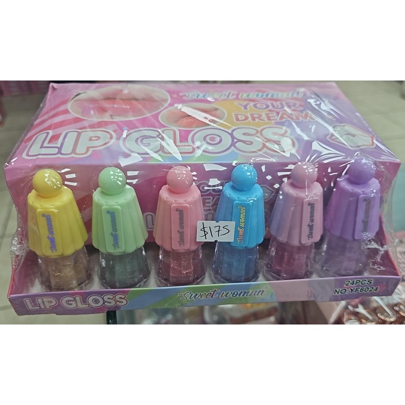 GLOSS CON BRILLO PASTELES (24 PZ)
