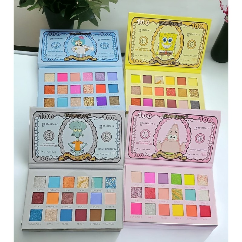 PALETAS DE SOMBRAS BILLETE BOB ESPONJA (1 PZA)