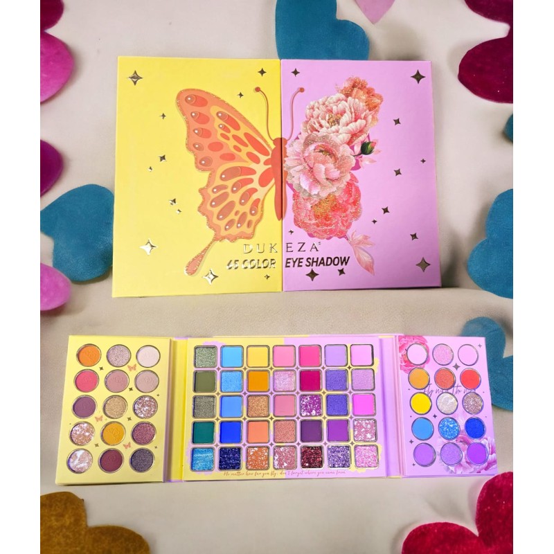 PALETA DE SOMBRAS MARIPOSA ROSA Y AMARILLO (1 PZA)