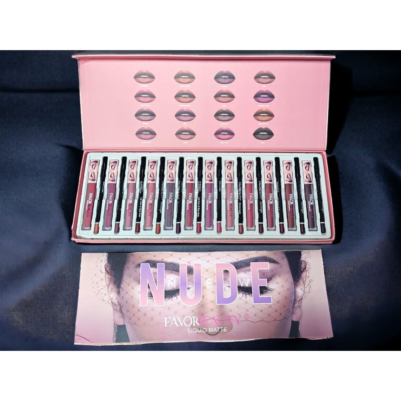 BLISTER DE LABIALES Y DELINEADORES NUDE (24 PZAS)