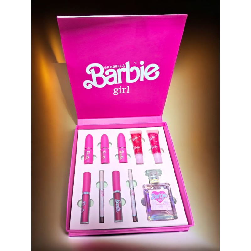 COFRE BARBIE GIRL CON PERFUME LABIAL (1 COFRE)